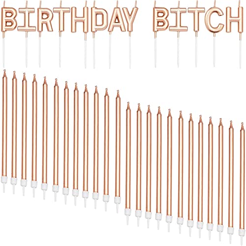 Birthday B Birthday Cake Candles with Holders (37 Pack)