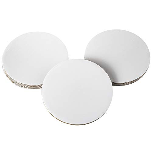 [25pcs]8"White Cakeboard Round,Small Disposable Cake Circle Base Boards Cake Plate platter 8 inch,25 of pack (White, 8inch)