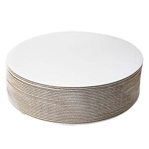 [25pcs]8"White Cakeboard Round,Small Disposable Cake Circle Base Boards Cake Plate platter 8 inch,25 of pack (White, 8inch)