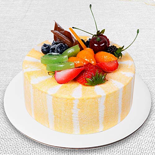 [25pcs]8"White Cakeboard Round,Small Disposable Cake Circle Base Boards Cake Plate platter 8 inch,25 of pack (White, 8inch)