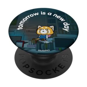 aggretsuko office tomorrow is a new day popsockets standard popgrip