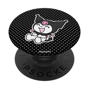 kuromi happy laughing polka dot popsockets popgrip: swappable grip for phones & tablets popsockets standard popgrip
