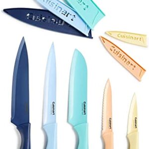 Cuisinart C55-10PCERM 10 Piece Ceramic Coated Knife Set with Blade Guards (5 knives and 5 knife covers), Multi