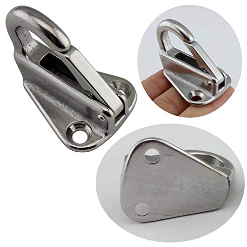 haowei Fender Hook, 2Pcs Fender Hanger Strong 316 Stainless Steel Safety Heavy Hook Marine Spring snap-Type Fender Fender Hanger Suitable for tug Hardware Accessories (Spring Hook)