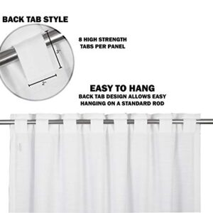 Farm House Curtain-Cotton Textured Slub fabric 50x84 -White, Cotton Curtains,2 Panels Curtain,Tab Top curtains,Room Darkening Drapes,Curtains For Bedroom,Curtains For Living Room,Curtains Set of 2