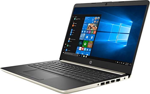 HP 14 Slim Laptop, 14" HD Display, Ryzen 3 3200U, AMD Radeon Vega 3 Graphics, 4GB, 128GB SSD, Pale Gold, 14-dk0024wm