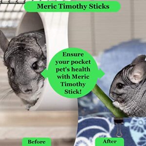 Meric 20 Pcs Timothy Hay Sticks, Bunny Treat for Rabbits, Hamster & Guinea Pig Treat Chew Sticks for Teeth, Chew Treat Supports Digestive and Oral Care of Rat, Chinchilla, Gerbil, Bunny, 4.5"