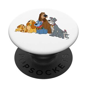 disney lady and the tramp dogs popsockets popgrip: swappable grip for phones & tablets
