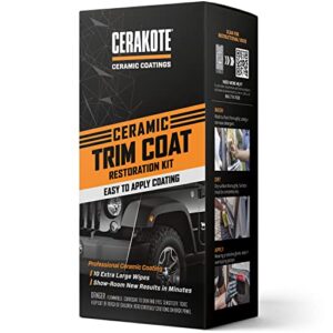 cerakote® ceramic trim coat kit - quick plastic trim restorer - guaranteed restoration to last over 200 washes – a ceramic coating, not a dressing