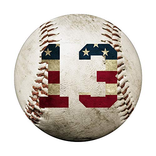 Baseball number 13 with American USA flag phone stand PopSockets PopGrip: Swappable Grip for Phones & Tablets