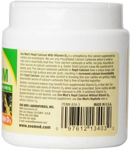 Zoo Med Repti Calcium with D3 3 oz - Pack of 4