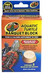 zoo med aquatic turtle banquet block regular (5 pack) - pack of 4