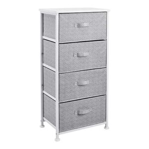 amazon basics fabric 4-drawer storage organizer unit for closet, white