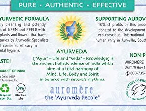 Auromere Ayurvedic Herbal Toothpaste, Fresh Mint - Vegan, Natural, Non GMO, Fluoride Free, Gluten Free, with Neem & Peelu (4.16 oz), 3 Pack