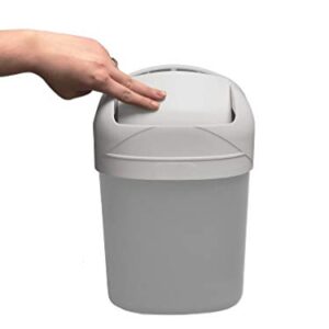 Camco Cabinet Mount Trash Can | Ideal for Tight Spaces in an RV, Boat, Apartment, Dorm Room or Tiny House | Measures 13.5" x 8.5" x 5" (43962)