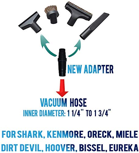 Vacuum Attachment Adapter Kit- Vacuum Hose Adapter - Pool Supply 1-1/4" or 1-1/2" Hose Connector - Hose Reducer Adapter - Reducer from 35mm/38mm/42mm to 32mm - from 1 3/8 inch to 1 1/4 inch