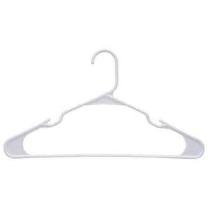 ESSENTIALS White Plastic Adult-Sized Hangers, 7 Hangers Per Package