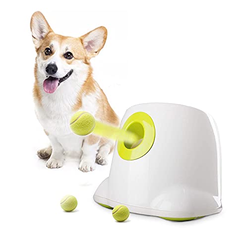 AFP Automatic Ball Launcher for Dogs,Dog Ball Launcher Automatic,Tennis Ball Machine,Includes 3pcs Tennis Balls for Dogs