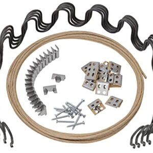 House2Home 27" Couch Spring Repair Kit to Fix Sofa Support for Sagging Cushions - Includes 4pk of Springs, Upholstery Spring Clips, Seat Spring Stay Wire, Screws, and Installation Instructions