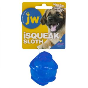 jw pet sloth squeaky dog ball small, assorted (32359)