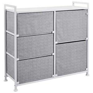 Amazon Basics Fabric 5-Drawer Storage Organizer Unit for Closet, White