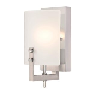 westinghouse lighting 6369500 enzo james one indoor fixture, finish wall sconce, 1-light, brushed nickel frosted glass