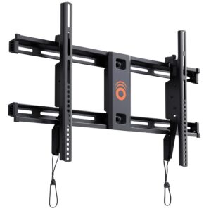 echogear wall mount bracket for tvs up to 90" - low profile design holds tv only 2.25" from wall - fast install with template & you can level after mounting - pull strings for easy cable access
