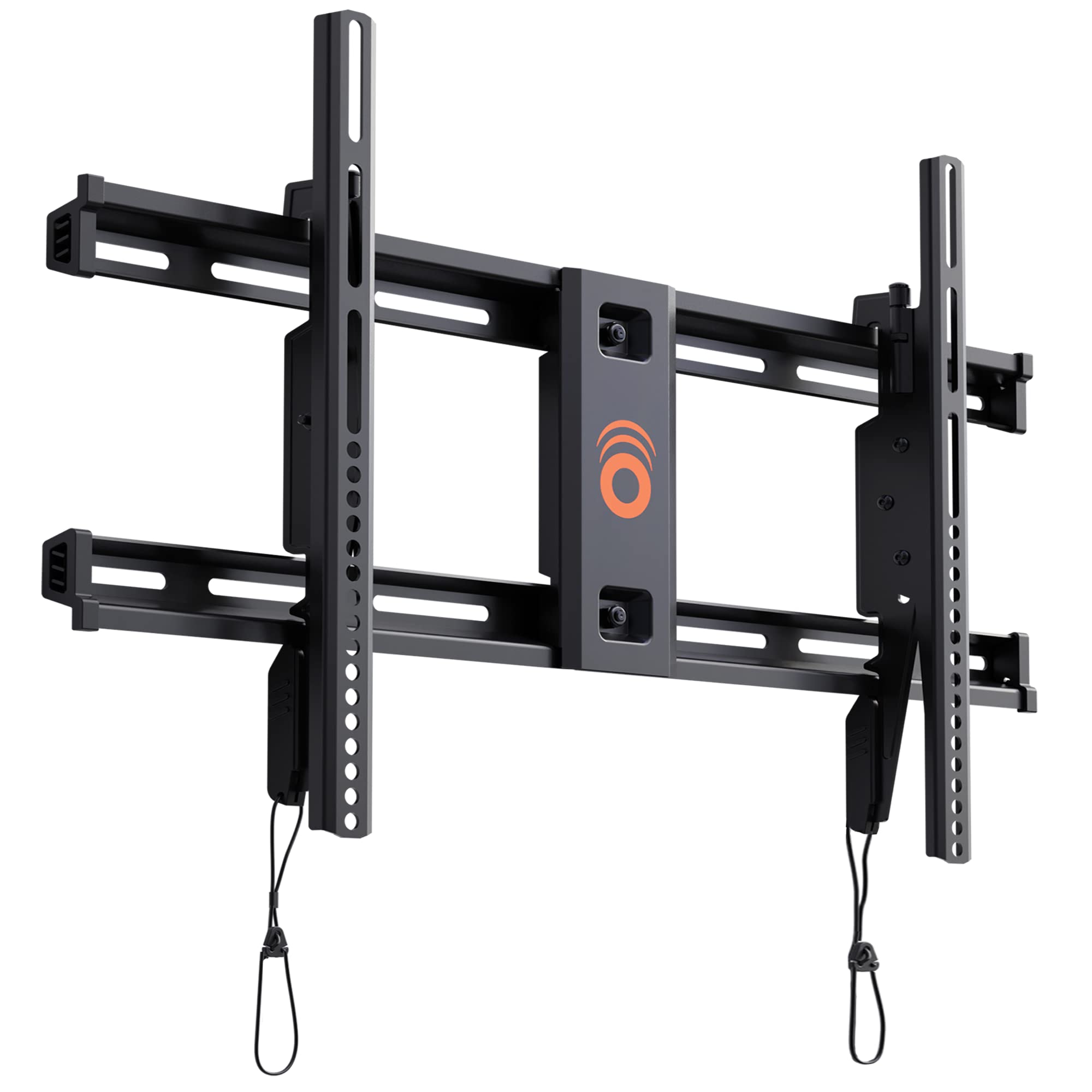 ECHOGEAR Wall Mount Bracket for TVs Up to 90" - Low Profile Design Holds TV Only 2.25" from Wall - Fast Install with Template & You Can Level After Mounting - Pull Strings for Easy Cable Access