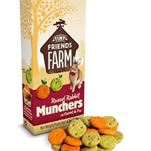 SupremePetfoods Tiny Friends Farm Russel Rabbit Munchers with Carrot & Leek 4.2 oz - Pack of 33