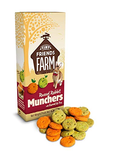 SupremePetfoods Tiny Friends Farm Russel Rabbit Munchers with Carrot & Leek 4.2 oz - Pack of 33