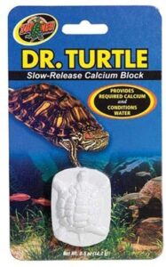 zoo med dr. turtle slow release calcium block treats up to 15 gallons (.5 oz) - pack of 12