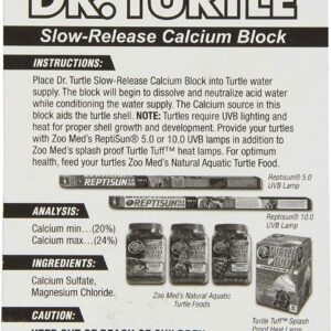 Zoo Med Dr. Turtle Slow Release Calcium Block Treats up to 15 Gallons (.5 oz) - Pack of 12