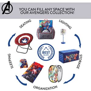 Avengers Toddler 19” Folding Saucer Chair with Cushion, Metal, Ages 3+