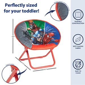 Avengers Toddler 19” Folding Saucer Chair with Cushion, Metal, Ages 3+