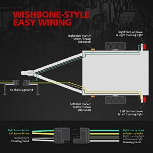 MICTUNING Trailer Wiring Harness Extension Kit - 4 Pin 25 Feet Male and 6 Feet Female Connector, 18 AWG Color Coded 4-Way Flat Wires for Under or Over 80 Inches Wide Trailers