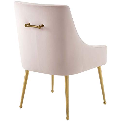 Modway Discern Upholstered Performance Velvet Dining Chair, Pink