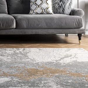 nuLOOM Cyn Contemporary Abstract Area Rug, 4x6, Silver