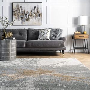 nuLOOM Cyn Contemporary Abstract Area Rug, 4x6, Silver