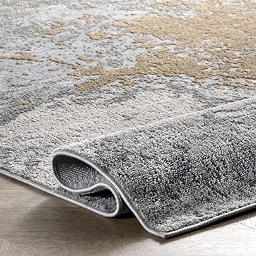 nuLOOM Cyn Contemporary Abstract Area Rug, 4x6, Silver