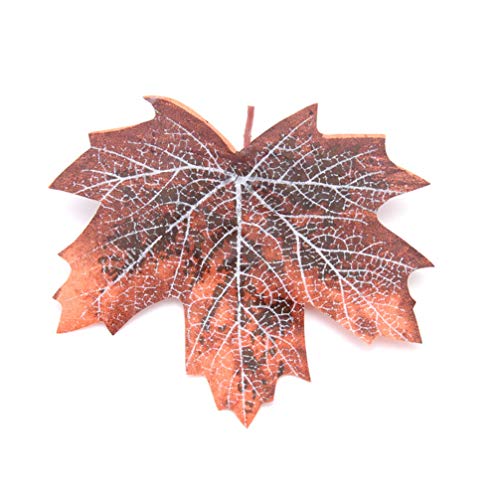 POPETPOP Leaf Litter for Reptiles-Artificial Autumn Maple Leaves Decorative Fiber Lifelike Leaf Reptile Supplies