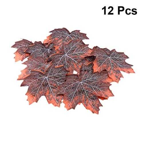 POPETPOP Leaf Litter for Reptiles-Artificial Autumn Maple Leaves Decorative Fiber Lifelike Leaf Reptile Supplies