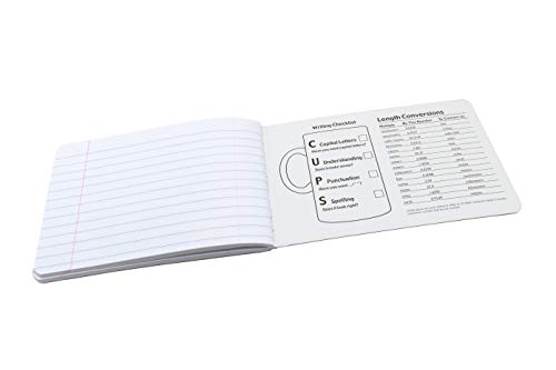 Pacon Junior Composition Book, 3/8" Ruled 5" x 7-1/2", 100 White Sheets , 6 Count