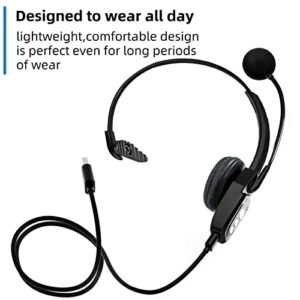 Conambo Bluetooth Headset V5.0, Wireless Headset with Noise Cancelling Microphone, 16Hrs HD Talktime, On Ear Bluetooth Headphone for Cell Phone Trucker Engineers Business Home Office