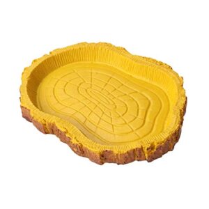 popetpop water and food dish for reptiles-resin simulated bowl for snake,tortoise,lizard,frogs reptile water dish