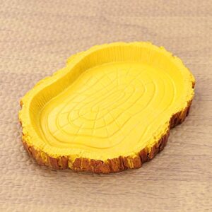 POPETPOP Water and Food Dish for Reptiles-Resin Simulated Bowl for Snake,Tortoise,Lizard,Frogs Reptile Water Dish