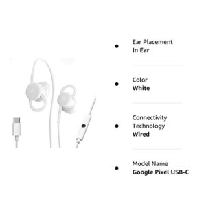 Google USB-C Wired Digital Earbud Headset for Pixel Phones - White