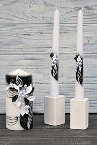 magik life unity candle set for wedding - wedding accessories for reception and ceremony - candle sets – unity candle 6 inch pillar and 2 * 10 inch tapers- bachelorette and engagement party