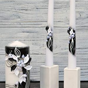 Magik Life Unity Candle Set for Wedding - Wedding Accessories for Reception and Ceremony - Candle Sets – Unity Candle 6 Inch Pillar and 2 * 10 Inch Tapers- Bachelorette and Engagement Party