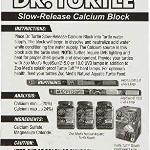 Zoo Med Dr. Turtle Slow Release Calcium Block Treats up to 15 Gallons (.5 oz) - Pack of 4