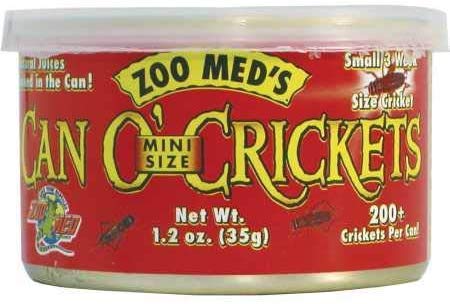 Zoo Med Can O' Mini Sized Crickets 1.2 oz (200 Crickets) - Pack of 3